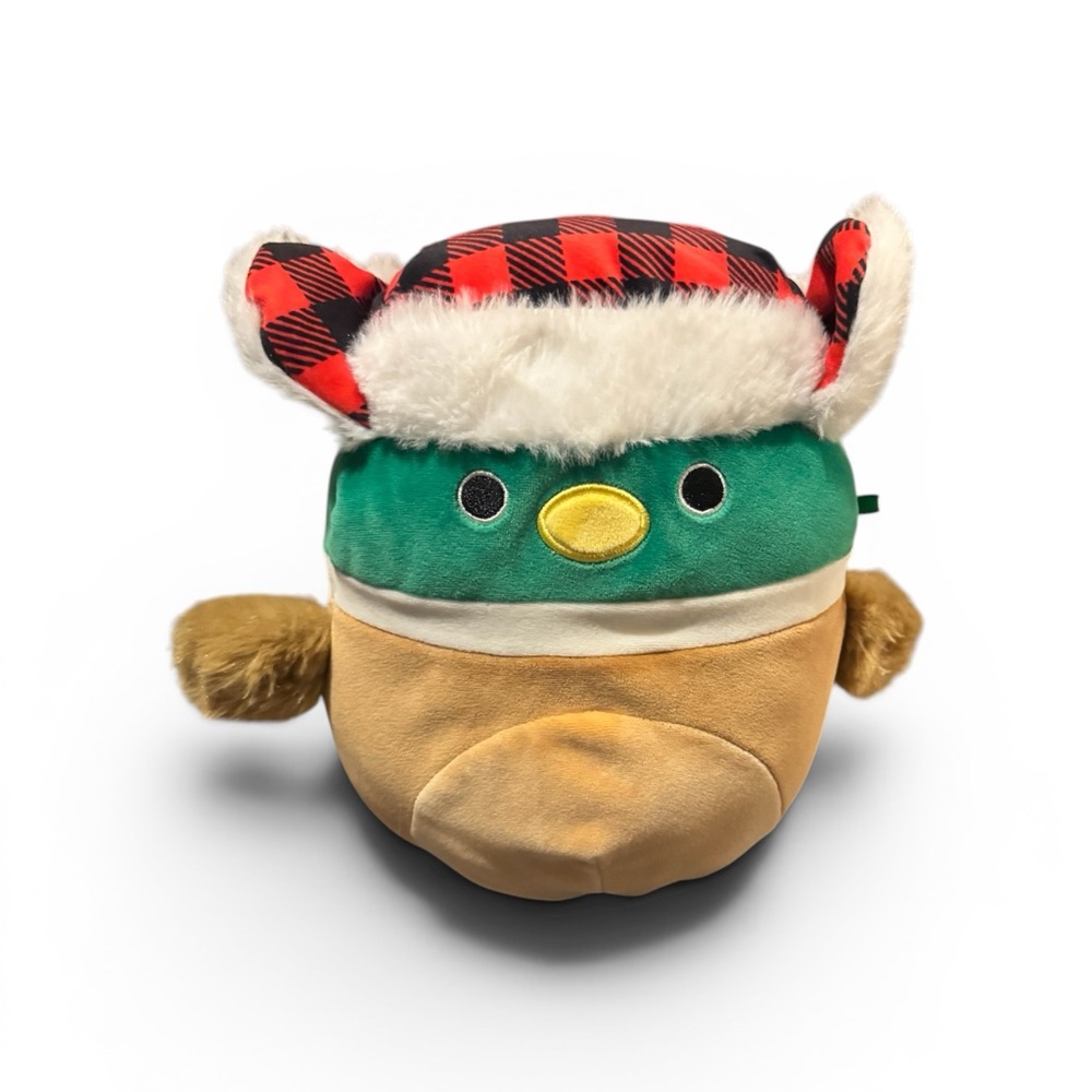 Squishmallow Avery The Duck 8” Red Plaid Hat 2023 Fall Harvest Squad